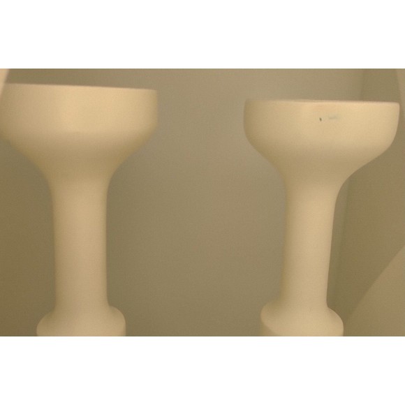 Aarikka Finland Candle Sticks Holders Set of 2 White Wood - Picture 9 of 12